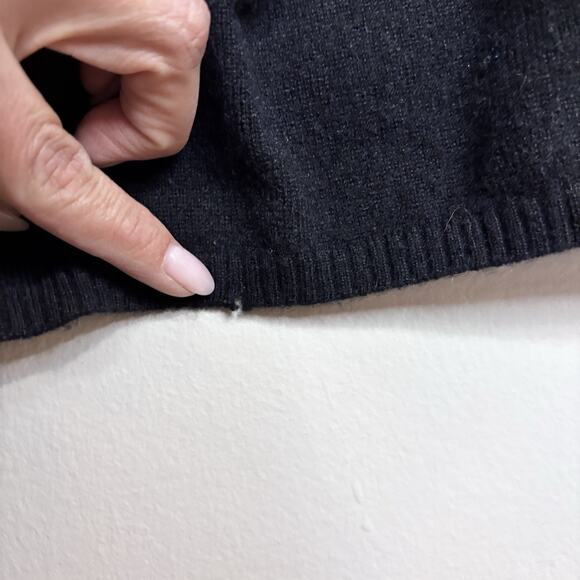 Bloomingdale’s 100% Cashmere Open Front Cardigan Womens S Sweater Black Capsule - Picture 7 of 7